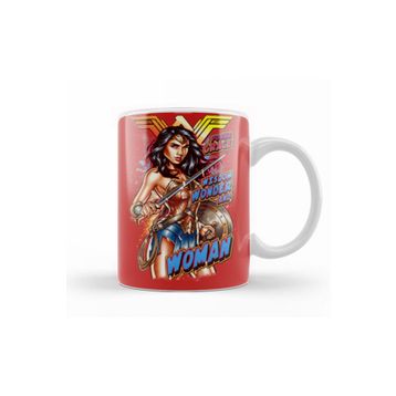 Baskı Dükkanı KB12201 Wonder Woman Diana Prince Porselen Kupa Bardak