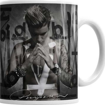 Baskı Dükkanı KB1228 Justin Bieber Porselen Kupa Bardak
