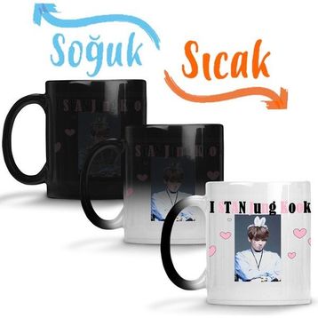 Baskı Dükkanı KB12329 Bts Jung Kook Baseball Sleeve Porselen Kupa Bardak