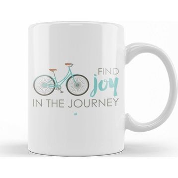 Baskı Dükkanı KB12428 Find Joy In The Journey Bike Porselen Kupa Bardak