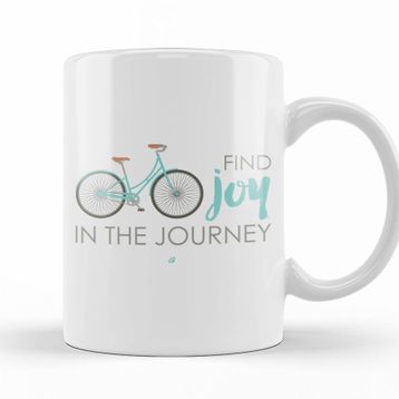 Baskı Dükkanı KB12428 Find Joy In The Journey Bike Porselen Kupa Bardak