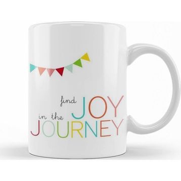 Baskı Dükkanı KB12429 Find Joy In The Journey Porselen Kupa Bardak