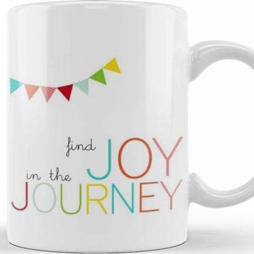Baskı Dükkanı KB12429 Find Joy In The Journey Porselen Kupa Bardak