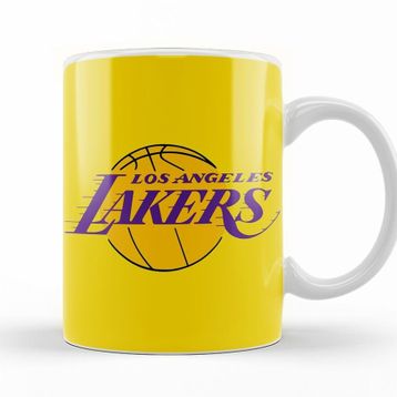 Baskı Dükkanı KB12535 Los Angeles Lake Basketboll Porselen Kupa Bardak