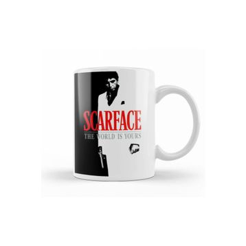 Baskı Dükkanı KB12612 Scarface The World Is Yours Porselen Kupa Bardak