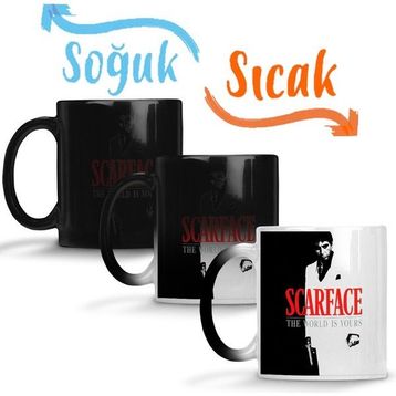 Baskı Dükkanı KB12612 Scarface The World Is Yours Porselen Kupa Bardak