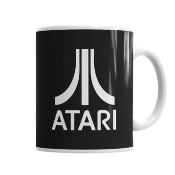 Baskı Dükkanı KB1498 Oyun Atari Logo Vintage Porselen Kupa Bardak