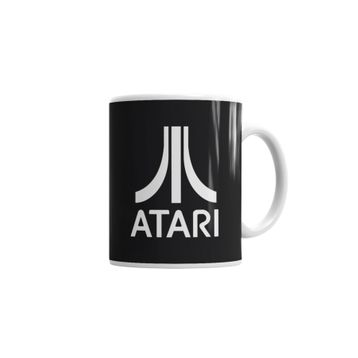 Baskı Dükkanı KB1498 Oyun Atari Logo Vintage Porselen Kupa Bardak
