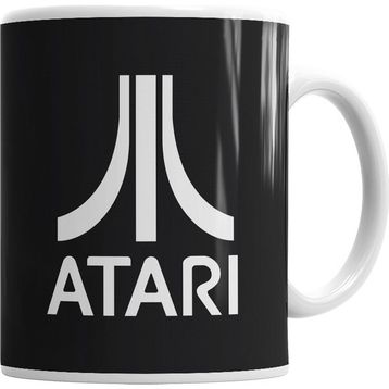 Baskı Dükkanı KB1498 Oyun Atari Logo Vintage Porselen Kupa Bardak