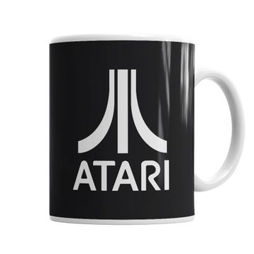 Baskı Dükkanı KB1498 Oyun Atari Logo Vintage Porselen Kupa Bardak