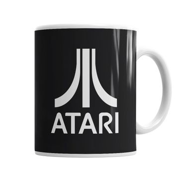 Baskı Dükkanı KB1498 Oyun Atari Logo Vintage Porselen Kupa Bardak