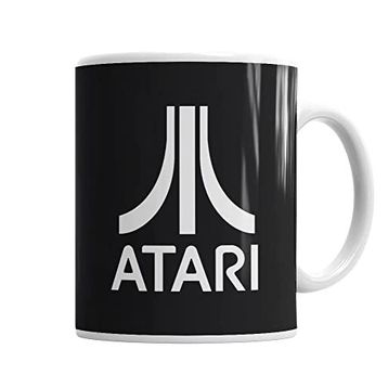 Baskı Dükkanı KB1498 Oyun Atari Logo Vintage Porselen Kupa Bardak