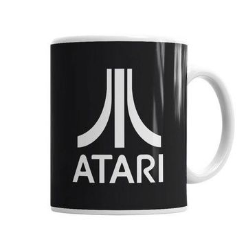 Baskı Dükkanı KB1498 Oyun Atari Logo Vintage Porselen Kupa Bardak