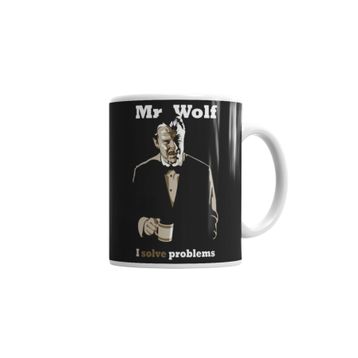 Baskı Dükkanı KB1747 Mr Wolf I Solve Problems Porselen Kupa Bardak
