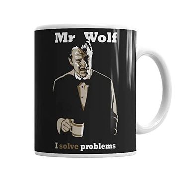 Baskı Dükkanı KB1747 Mr Wolf I Solve Problems Porselen Kupa Bardak