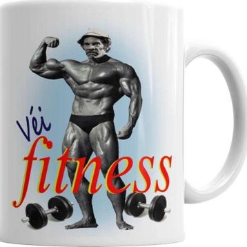 Baskı Dükkanı KB1798 Madruga Fitness Porselen Kupa Bardak