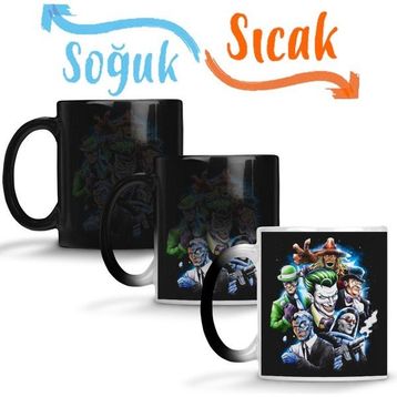 Baskı Dükkanı KB19 Batman Joker Wonder Woman Porselen Kupa Bardak