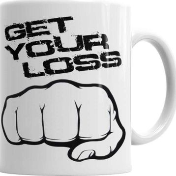 Baskı Dükkanı KB2363 Get Your Loss Stop Loss Porselen Kupa Bardak