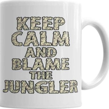 Baskı Dükkanı KB2470 Keep Calm And Blame The Jungler Porselen Kupa Bardak