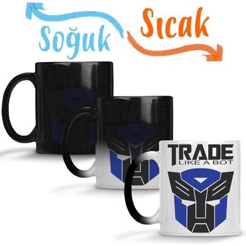 Baskı Dükkanı KB2711 Trade Like A Bot Porselen Kupa Bardak