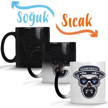 Baskı Dükkanı KB3056 Heisenberg Breaking Bad Logo Refrigerante Porselen Kupa Bardak