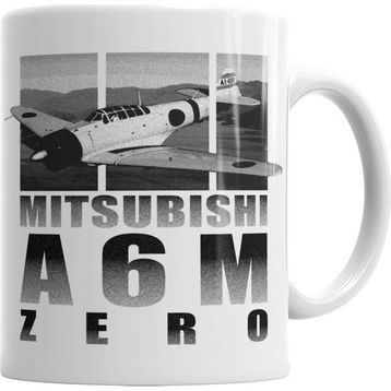 Baskı Dükkanı KB3918 Mitsubishi A6m Zero Porselen Kupa Bardak