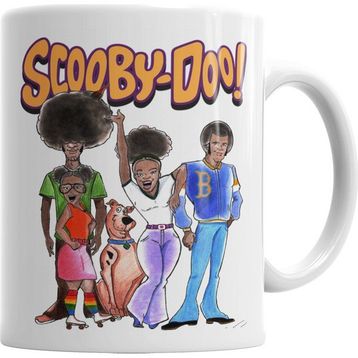 Baskı Dükkanı KB4469 Afro Scooby Exclusıva Do Canario Bastardo Porselen Kupa Bardak