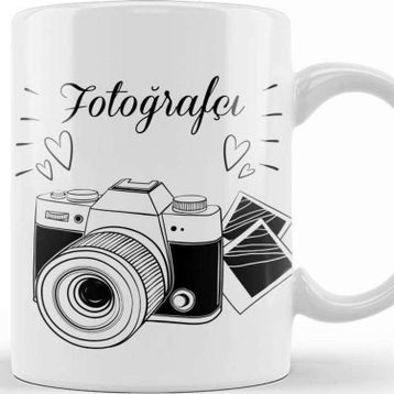 Baskı Dükkanı KB491 Fotoğrafçı Foto Porselen Kupa Bardak
