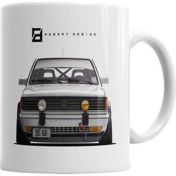 Baskı Dükkanı KB5405 Volkswagen Gol Quadrado Euro Race Style Porselen Kupa Bardak