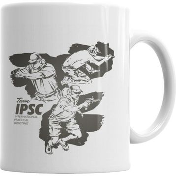 Baskı Dükkanı KB5473 Team Ipcs International Practical Shooting Porselen Kupa Bardak