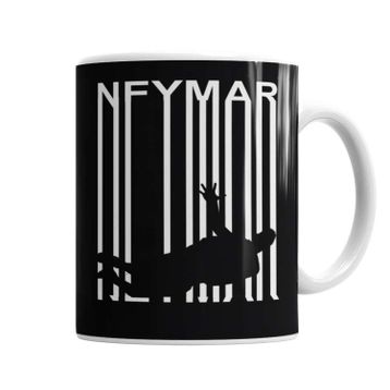 Baskı Dükkanı KB6001 Futebol Raiz Camisa Neymar Porselen Kupa Bardak