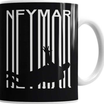 Baskı Dükkanı KB6001 Futebol Raiz Camisa Neymar Porselen Kupa Bardak