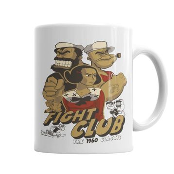 Baskı Dükkanı KB6056 Fight Club Retro Temel Reis Porselen Kupa Bardak