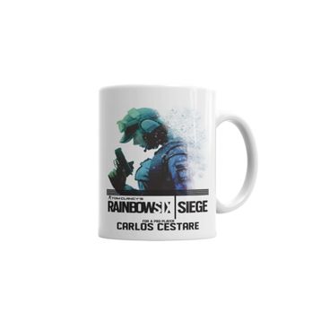 Baskı Dükkanı KB6078 Exclusive Carlos Cestare Raınbowsıx Sıege Porselen Kupa Bardak