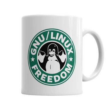 Baskı Dükkanı KB6159 Gnu Linux Porselen Kupa Bardak