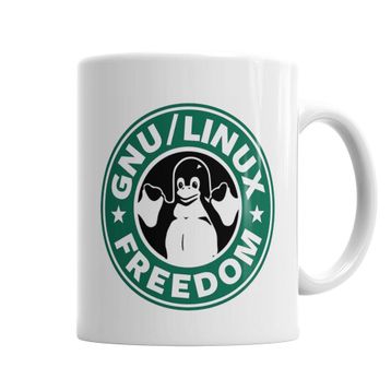 Baskı Dükkanı KB6159 Gnu Linux Porselen Kupa Bardak