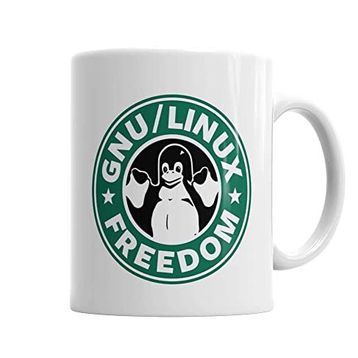 Baskı Dükkanı KB6159 Gnu Linux Porselen Kupa Bardak
