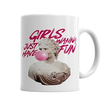 Baskı Dükkanı KB6163 Girls Just Wanna Have Fun Porselen Kupa Bardak