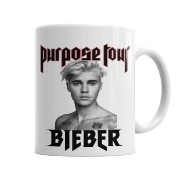 Baskı Dükkanı KB619 Justin Bieber 2 Porselen Kupa Bardak