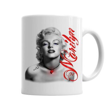 Baskı Dükkanı KB6634 Red Marilyn Monroe Red Porselen Kupa Bardak