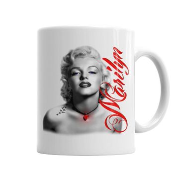 Baskı Dükkanı KB6634 Red Marilyn Monroe Red Porselen Kupa Bardak