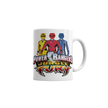 Baskı Dükkanı KB6679 Power Rangers Jungle Fury Porselen Kupa Bardak
