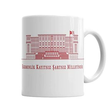 Baskı Dükkanı KB7016 Atatürk Egemenlik Kayıtsız Şartsız Milletindir Kupa Bardak