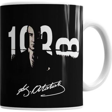 Baskı Dükkanı KB7038 1881-193... Atatürk Porselen Kupa Bardak
