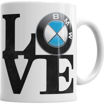 Baskı Dükkanı KB7361 Love Bmw Aşk Bmw Porselen Kupa Bardak