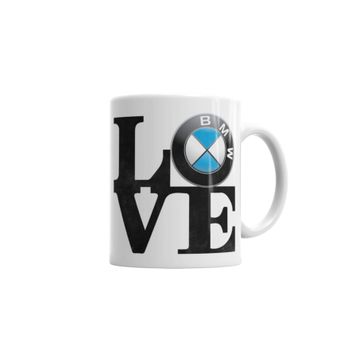 Baskı Dükkanı KB7361 Love Bmw Aşk Bmw Porselen Kupa Bardak
