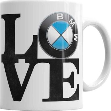 Baskı Dükkanı KB7361 Love Bmw Aşk Bmw Porselen Kupa Bardak
