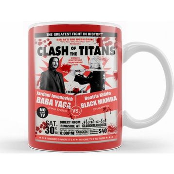 Baskı Dükkanı KB8416 Fight Clash Of Titans Porselen Kupa Bardak