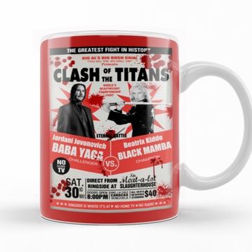 Baskı Dükkanı KB8416 Fight Clash Of Titans Porselen Kupa Bardak