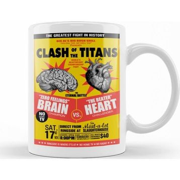 Baskı Dükkanı KB8417 Fight Clash Of Thetitans Porselen Kupa Bardak